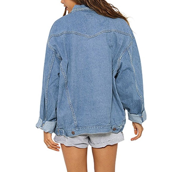 Jackets & Coats Hpnew Boyfriend Long Sleeve Loose Jean Jacket Poshmark